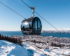 10er Gondelbahn in Narvik, Norwegen