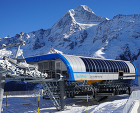 6er Sesselbahn in Lauchernalp, Schweiz
