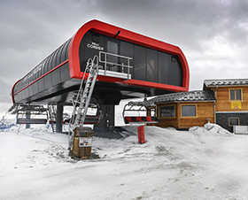 6er Sesselbahn in Le Corbier, Frankreich