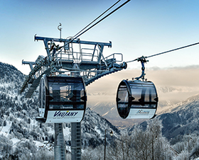 8er Gondelbahn in Vaujany, Frankreich