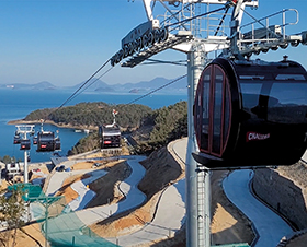 8er Gondelbahn in Yeosu, Südkorea