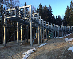 Materialseilbahn in Bad Aussee, Österreich