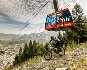 Pendelbahn in Chur, Schweiz