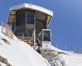 Schrägaufzug in Chamonix, Frankreich