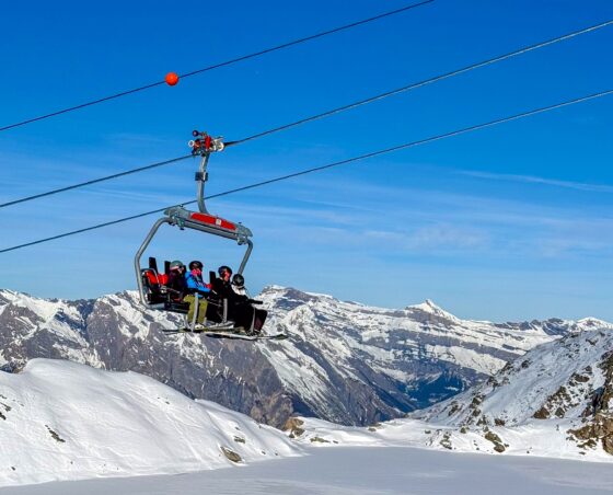 Die neue 6er‑Sesselbahn am Lac des Vaux läuft in dieser Saison auf Hochtouren